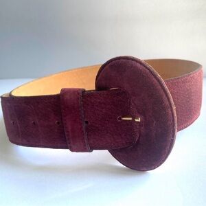 Talbots Women's Suede Belt Size Small- Burgundy